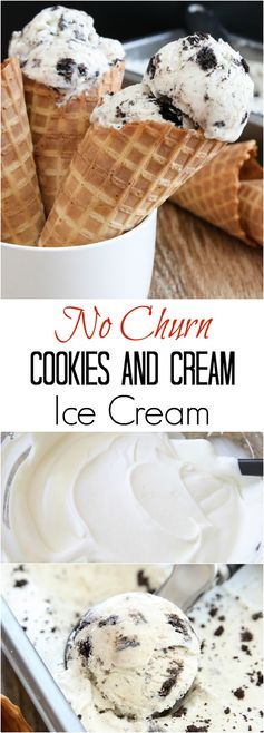 No Churn Cookies and Cream Ice Cream
