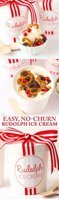 No-Churn Rudolph Ice Cream