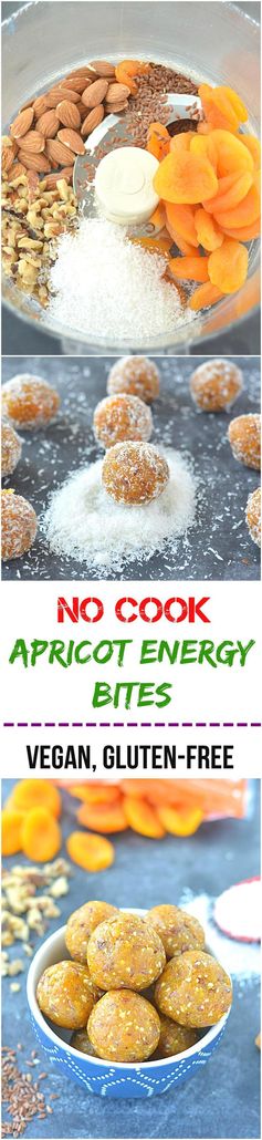 No Cook Apricot Energy Bites