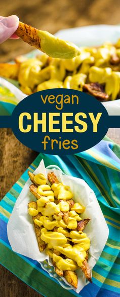 No Guilt Cheesy Fries - Vegan and Gluten Free