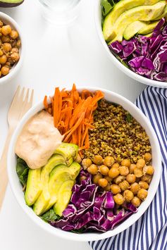 Nourish Buddha Bowl with Harissa Tahini Dressing