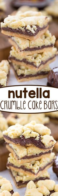 Nutella Crumble Cake Bars