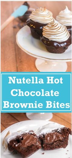 Nutella Hot Chocolate Brownie Bites