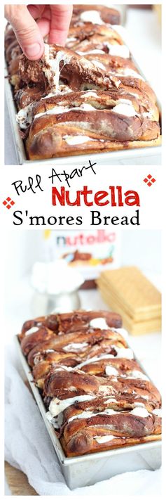 Nutella Smores Pull Apart Bread