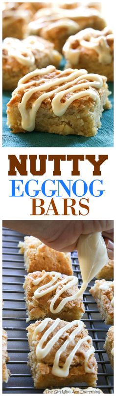 Nutty Eggnog Bars