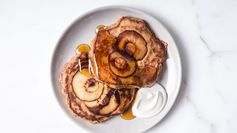 Oat and Apple Pancakes with Yogurt and Honey