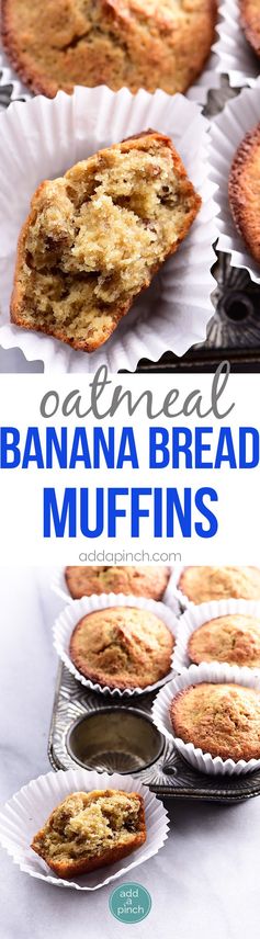 Oatmeal Banana Bread Muffins