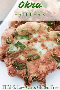 Okra Fritters (THM-S, Low Carb, Gluten Free