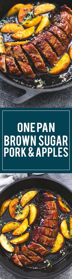 One Pan Brown Sugar Pork & Apples