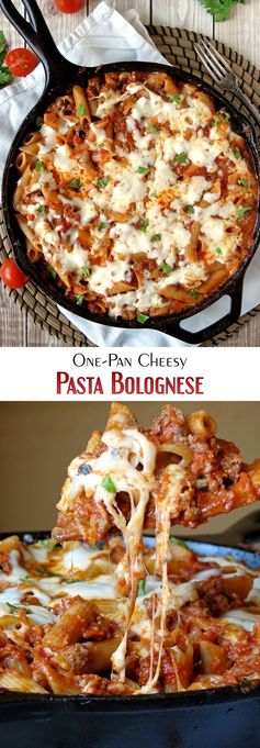 One-Pan Cheesy Pasta Bolognese