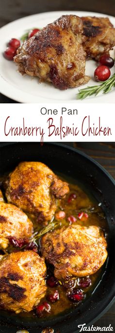 One Pan Cranberry Balsamic Chicken