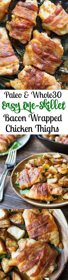 One-Pan Crispy Paleo Bacon Wrapped Chicken (Whole30