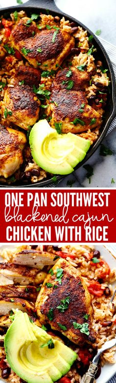 One Pan Southwest Blackened Cajun Chicken with Rice