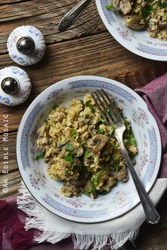 One-Pot Brown Rice Pilaf with Chicken Sausage, Mushrooms, and Rosemary (Gluten-Free