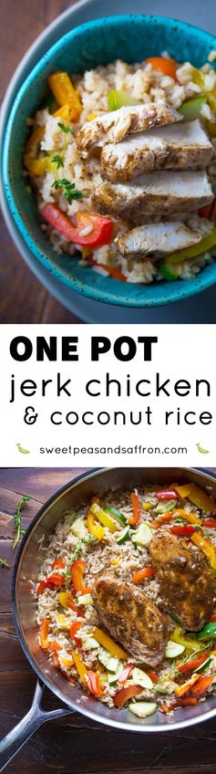 One Pot Caribbean Chicken and Rice