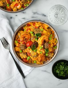 One Pot Cauliflower Rice Paella