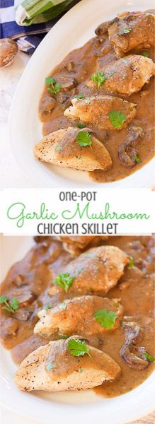 One-Pot Garlic Mushroom Chicken Skillet