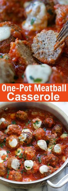 One Pot Meatball Casserole