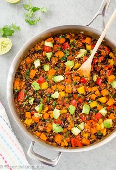 One Pot Mexican Black Bean Sweet Potato Quinoa