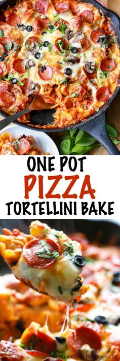 One Pot Pizza Tortellini Bake