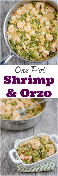 One Pot Shrimp and Orzo