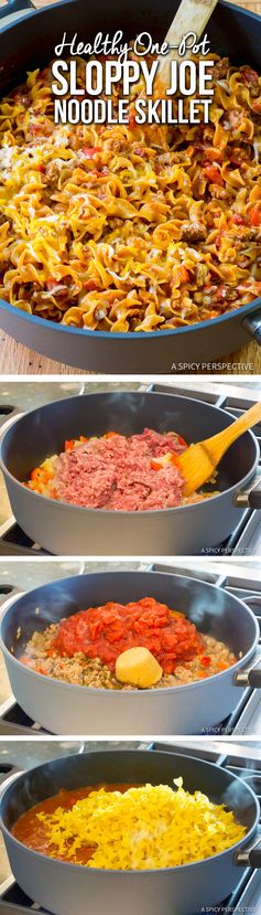 One-Pot Sloppy Joe Noodle Skillet