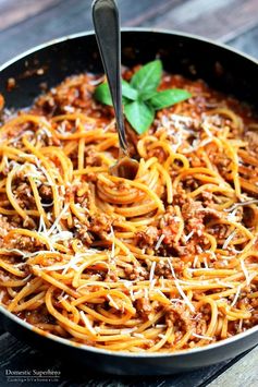 One Pot Spaghetti with Meat Sauce