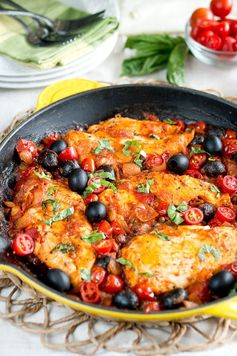 One Skillet Chicken Puttanesca