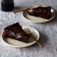 Ooey and Gooey Double-Baked Chocolate Cake