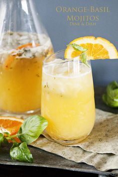 Orange-Basil Mojitos