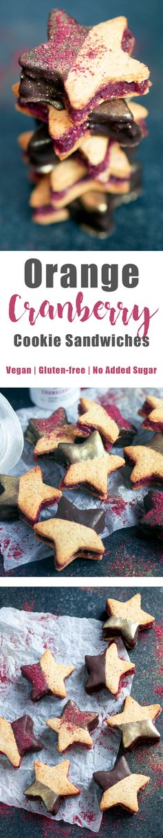 Orange Cranberry Cookie Sandwiches - Vegan & Gluten-free