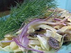 Orange, Fennel, Red Onion, and Black Olive Salad