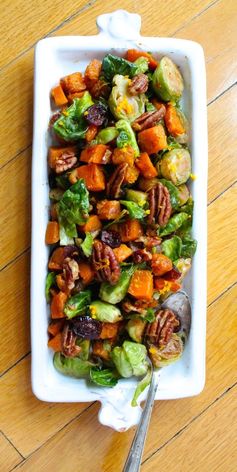 Orange Glazed Brussels Sprouts & Butternut Squash