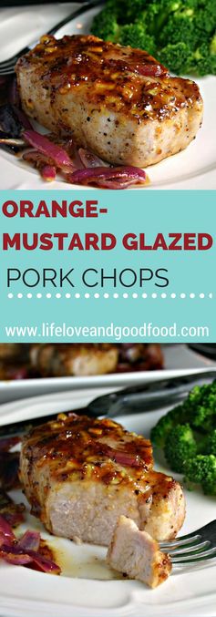 Orange Mustard Glazed Pork Chops