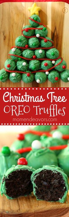 Oreo Cookie Balls Christmas Tree