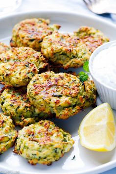 Oven Baked Zucchini And Feta Cakes (Fritters