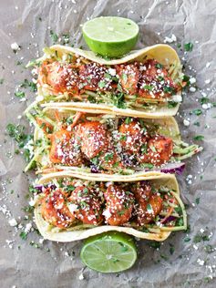 Oven Fried Korean Chicken Tacos