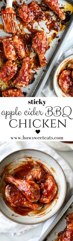 Oven-Roasted Apple Cider BBQ Chicken