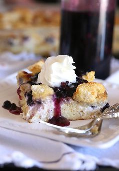 Overnight Blueberries and Cream French Toast Casserole