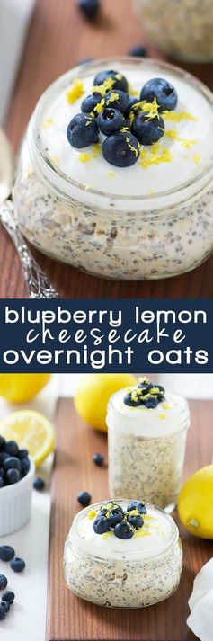 Overnight Blueberry Lemon Cheesecake Oats