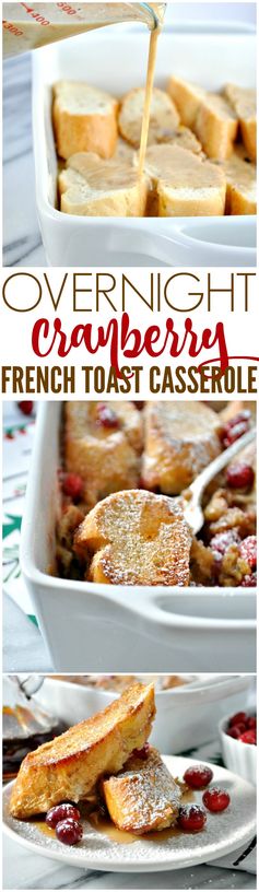 Overnight Cranberry French Toast Casserole