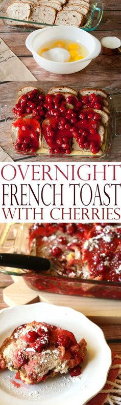 Overnight French Toast with Cherries