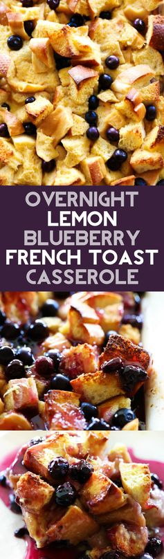 Overnight Lemon Blueberry French Toast Casserole