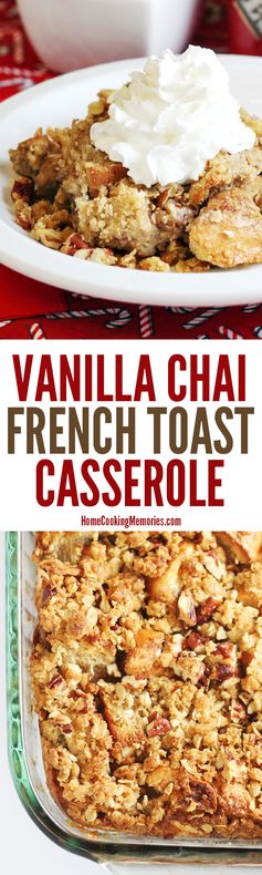 Overnight Vanilla Chai French Toast Bake