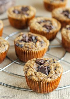 Paleo Almond Butter Banana Chocolate Chip Muffins