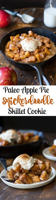 Paleo Apple Pie Snickerdoodle Skillet Cookie