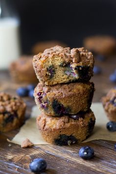 Paleo Blueberry Coffee Cake Muffins (Nut Free