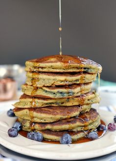 Paleo Blueberry Pancakes (GF, Dairy-Free + Refined Sugar-Free