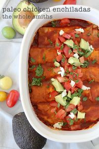 Paleo chicken enchiladas