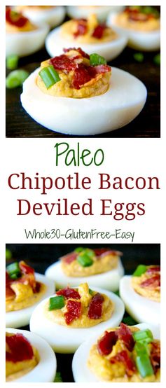 Paleo Chipotle Bacon Deviled Eggs